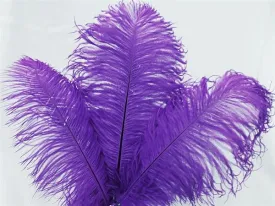 13"-15" Fabulous Natural Ostrich Feathers-12PCS - Purple