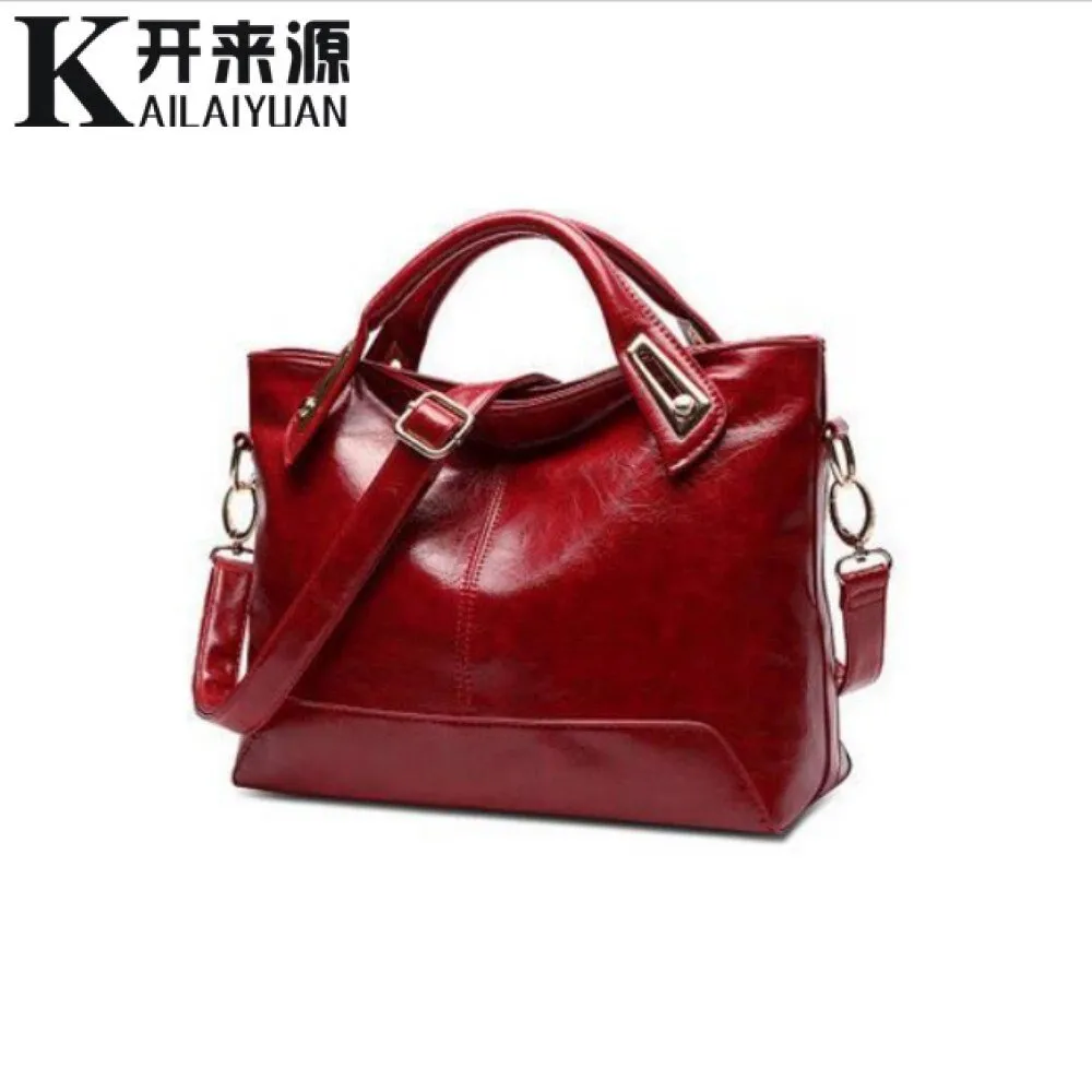 2021 Neu Eingetroffen 100% Echtes Leder Frauen Handtasche Kreuz-Abschnitt Tragbare Schulter  Tasche Mode Vintage Messenger