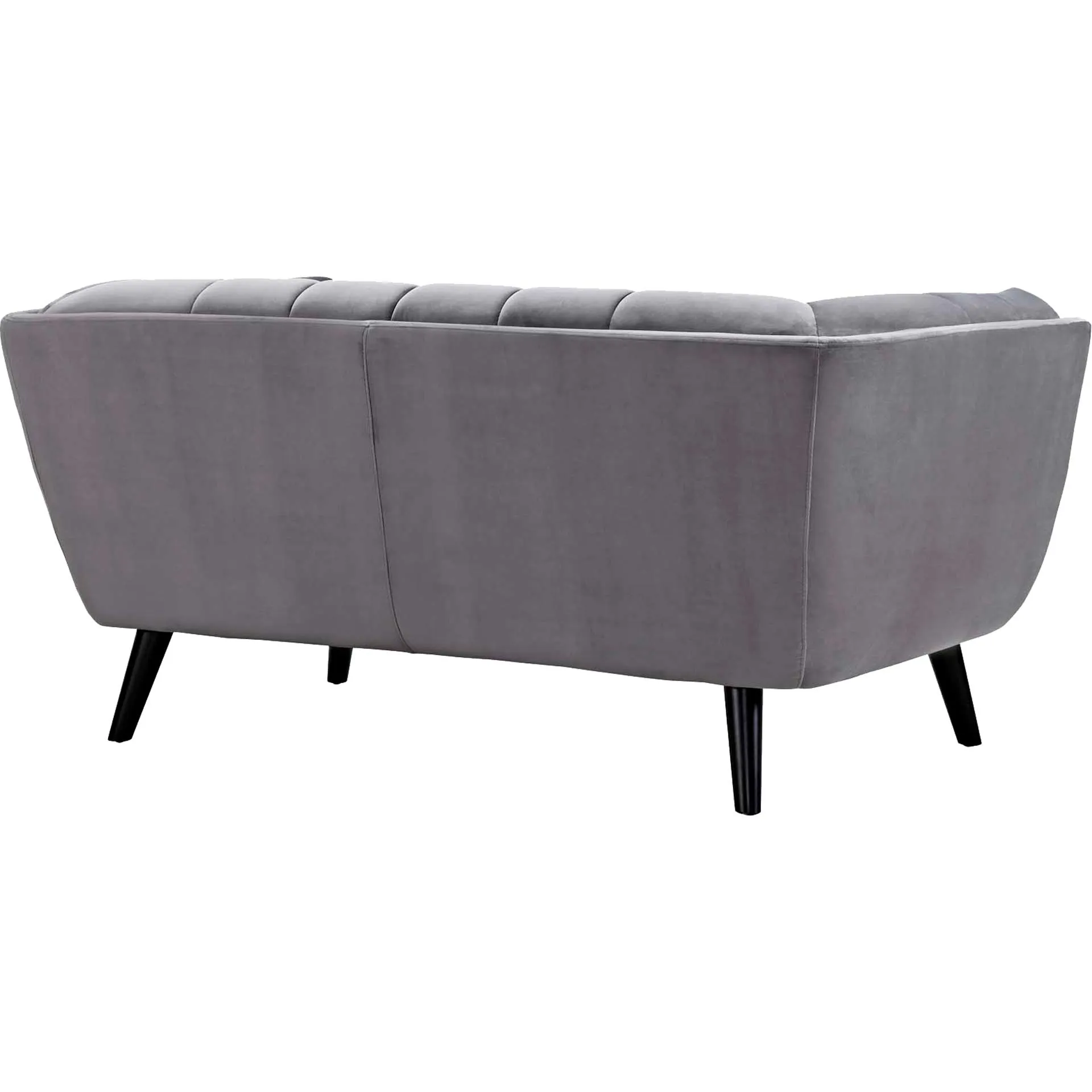 Banister Velvet Loveseat Gray