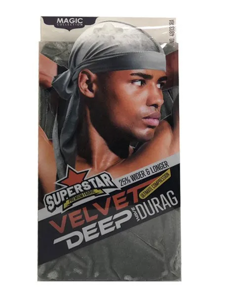 Bee Sales Superstar Velvet Deep Wave Durag 4803GRA