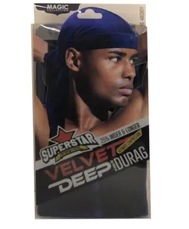 Bee Sales Superstar Velvet Deep Wave Durag Royal Blue 4803ROY
