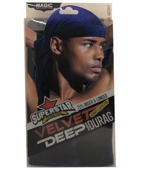 Bee Sales Superstar Velvet Deep Wave Durag Royal Blue 4803ROY