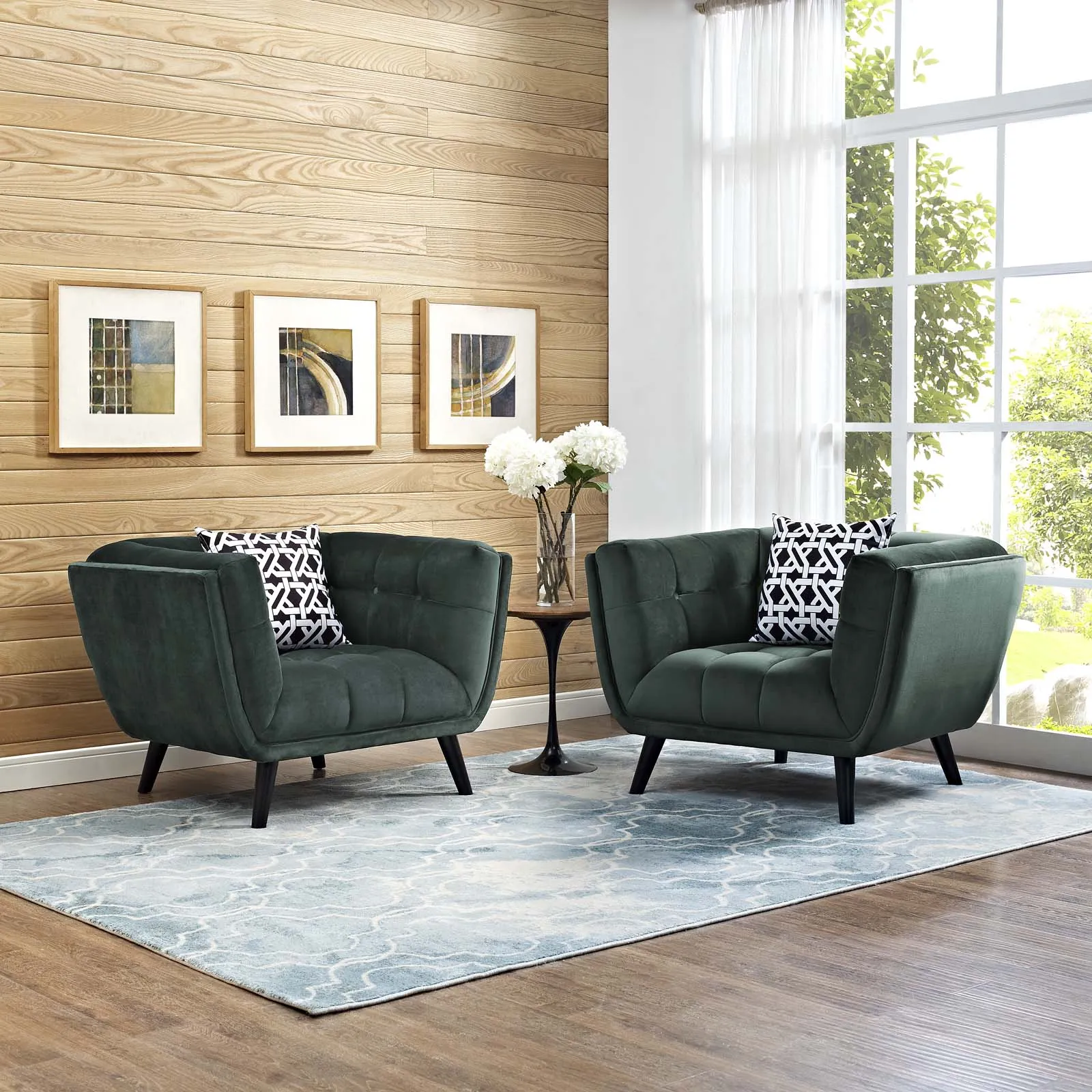 Bestow 2 Piece Velvet Armchair Set