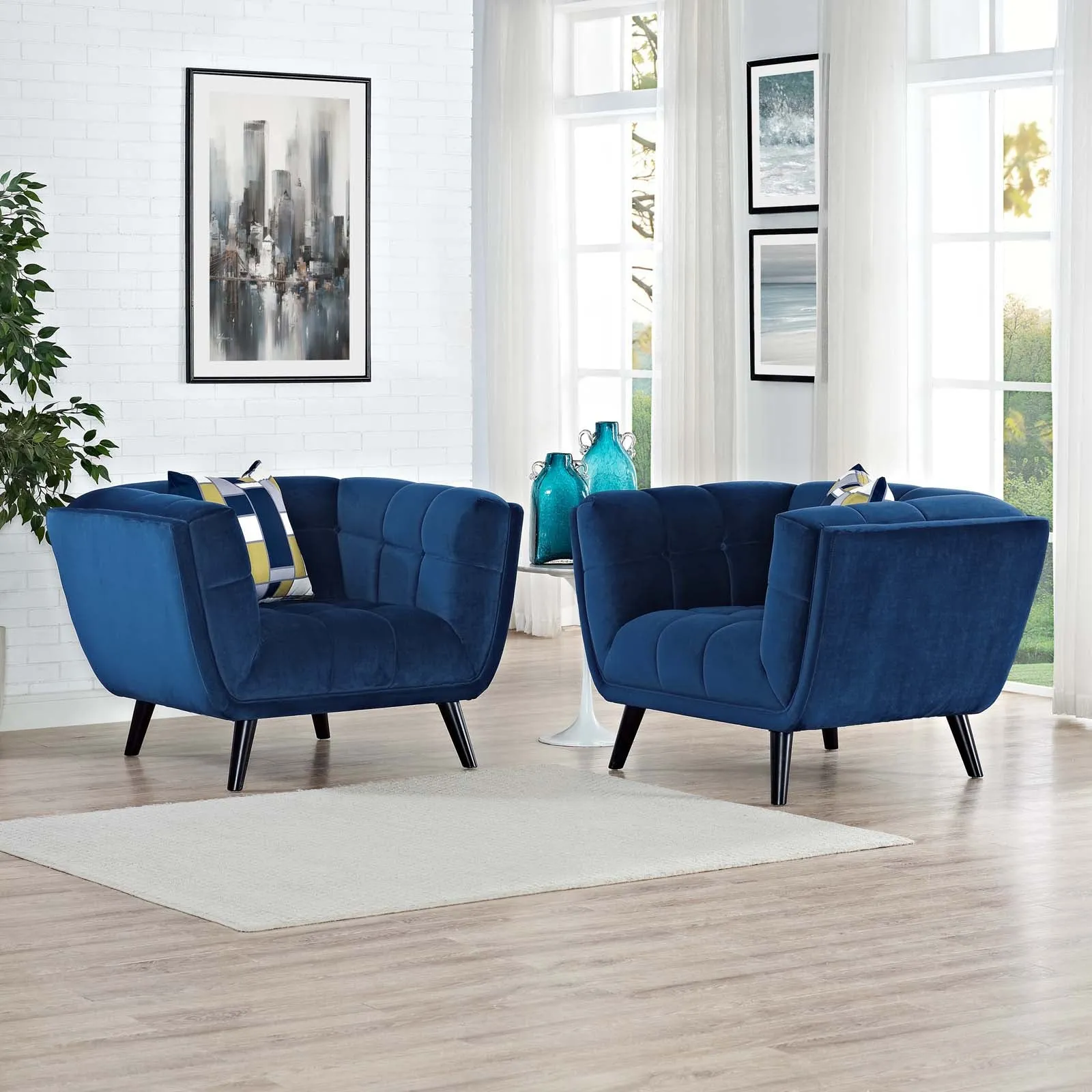Bestow 2 Piece Velvet Armchair Set