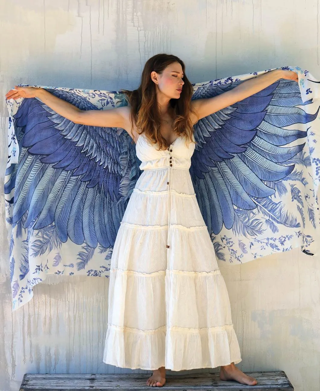 Blue Wings Shawl