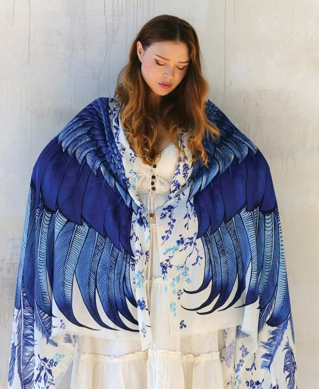 Blue Wings Shawl