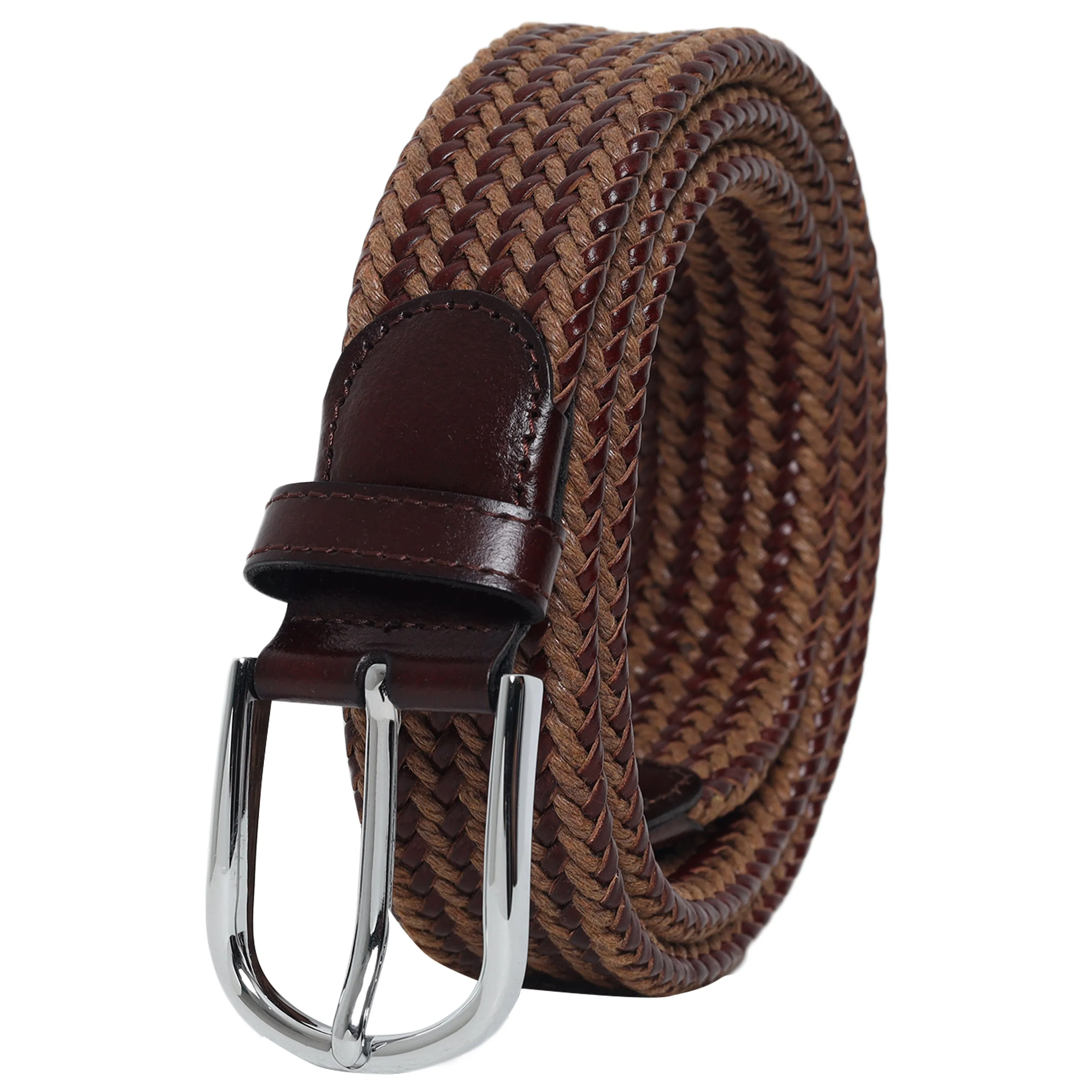 Bulchee Men's Cord and Leather Woven Belt BUL2225/26B