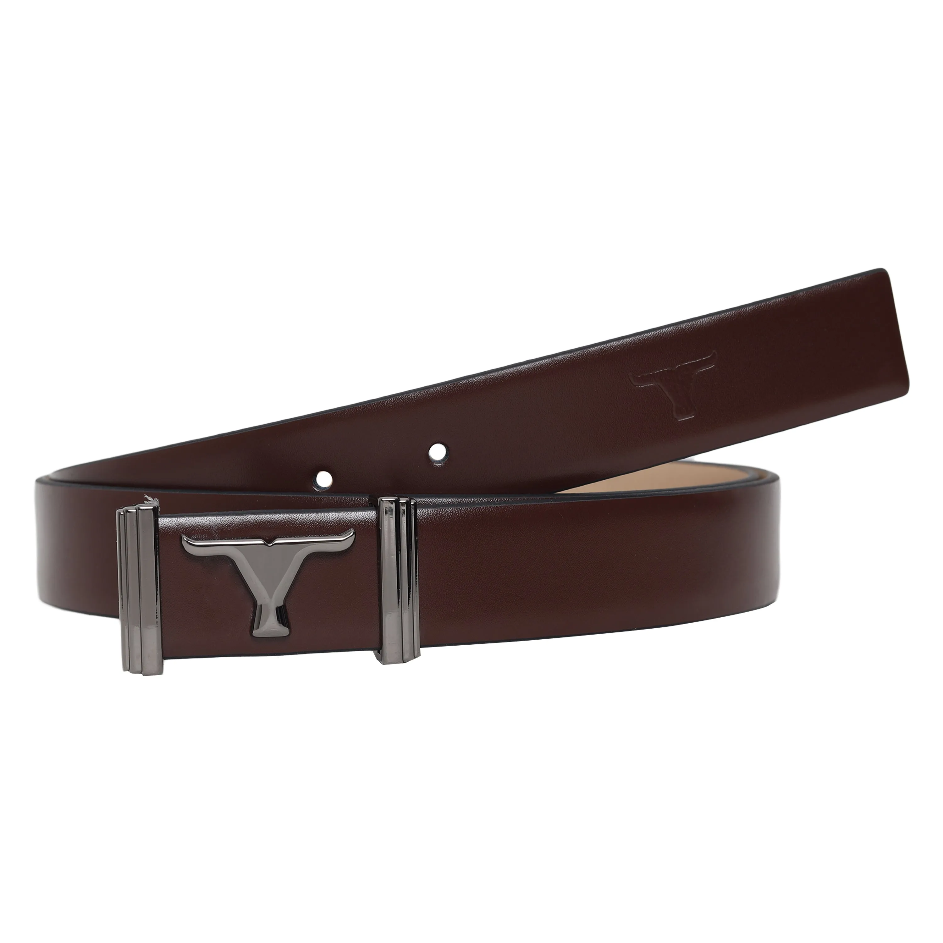 Bulchee Men's Genuine Leather Flat Buckle Belt (Formal) BUL2201/02B