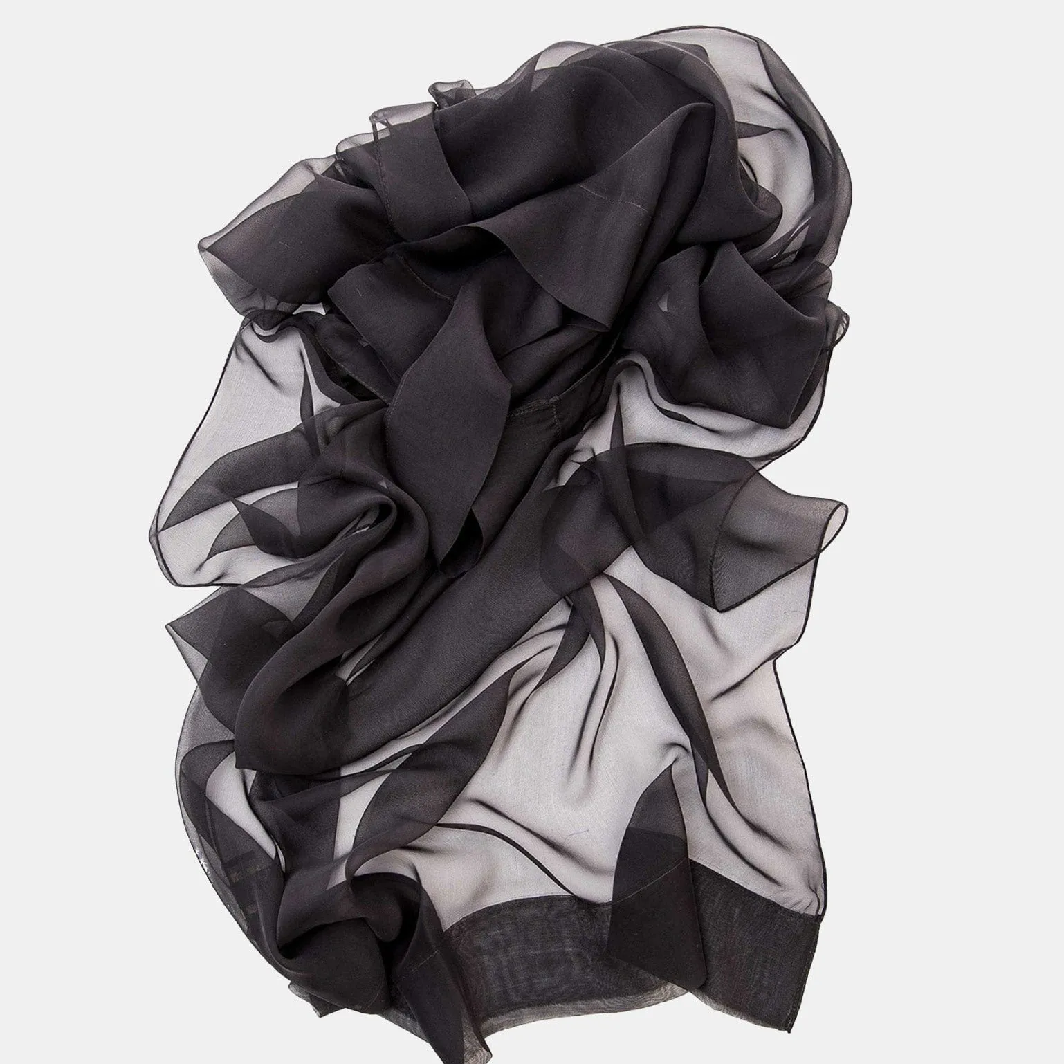 Carmen - Silk Scarf/Shawl - Black