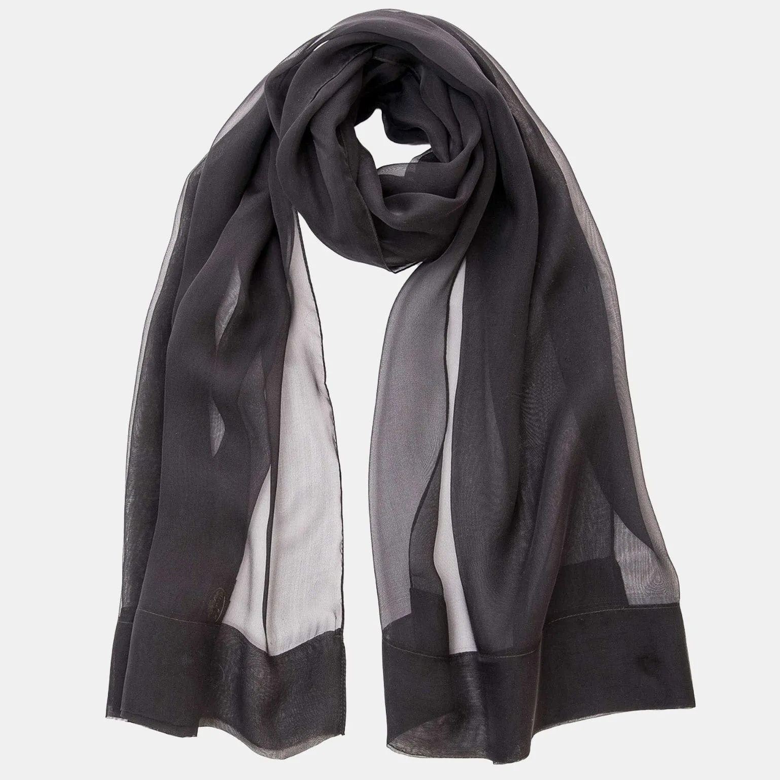 Carmen - Silk Scarf/Shawl - Black