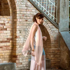 Carmen - Silk Scarf/Shawl - Blush Pink