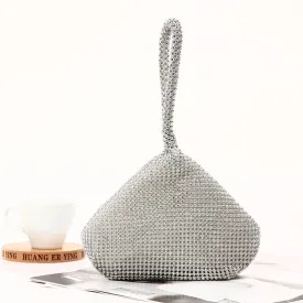 Classic Crystal Diamond Wristlet Clutches - Landmine Shaped Evening Bag