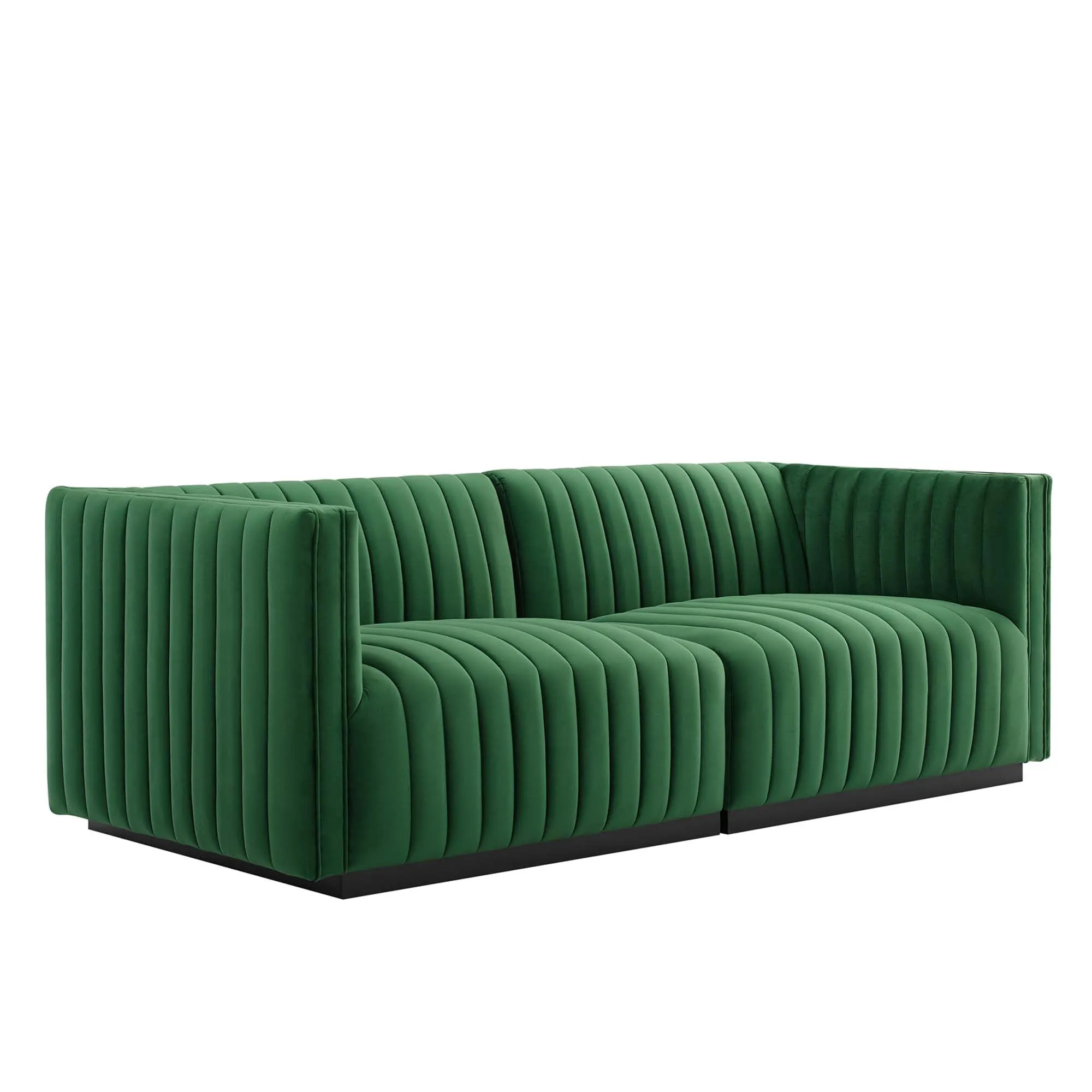 Conjure Channel Tufted Performance Velvet Loveseat by Modway