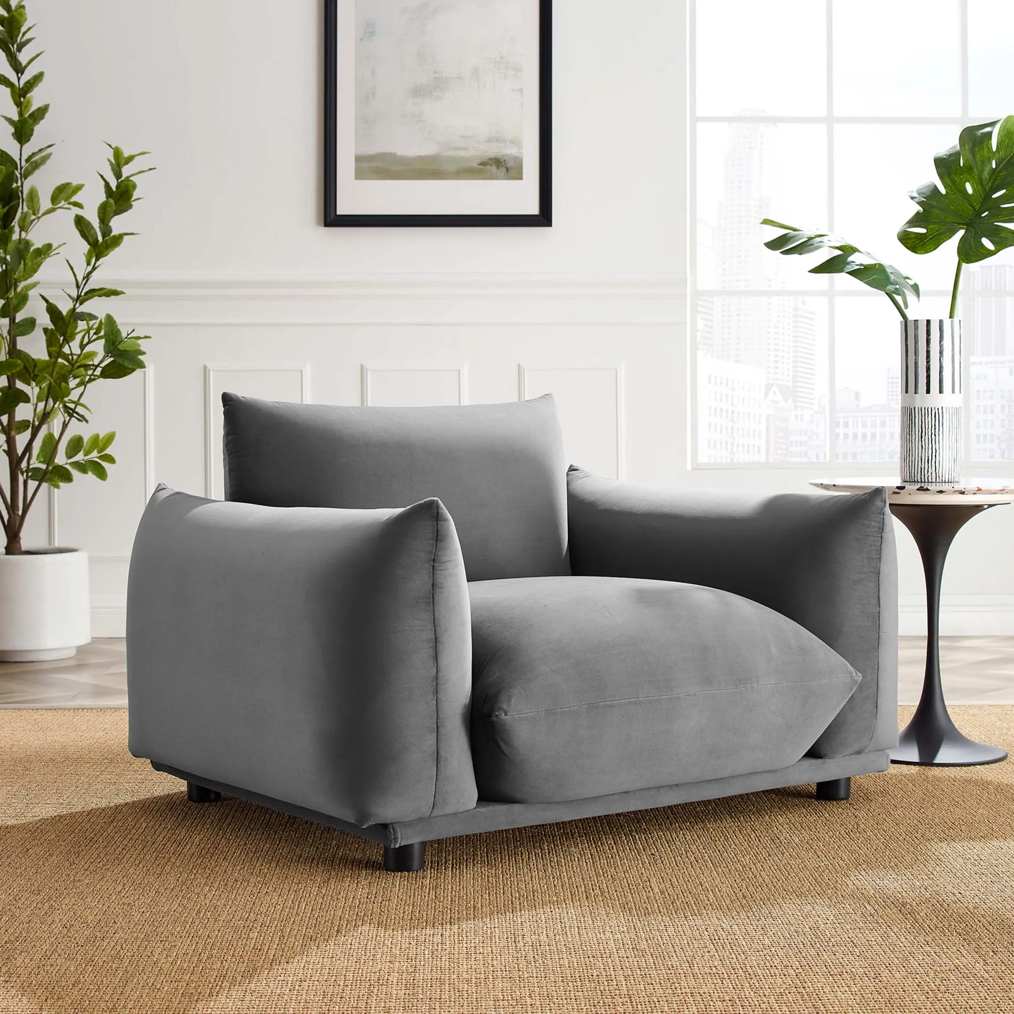 Copious Performance Velvet Armchair by Modway