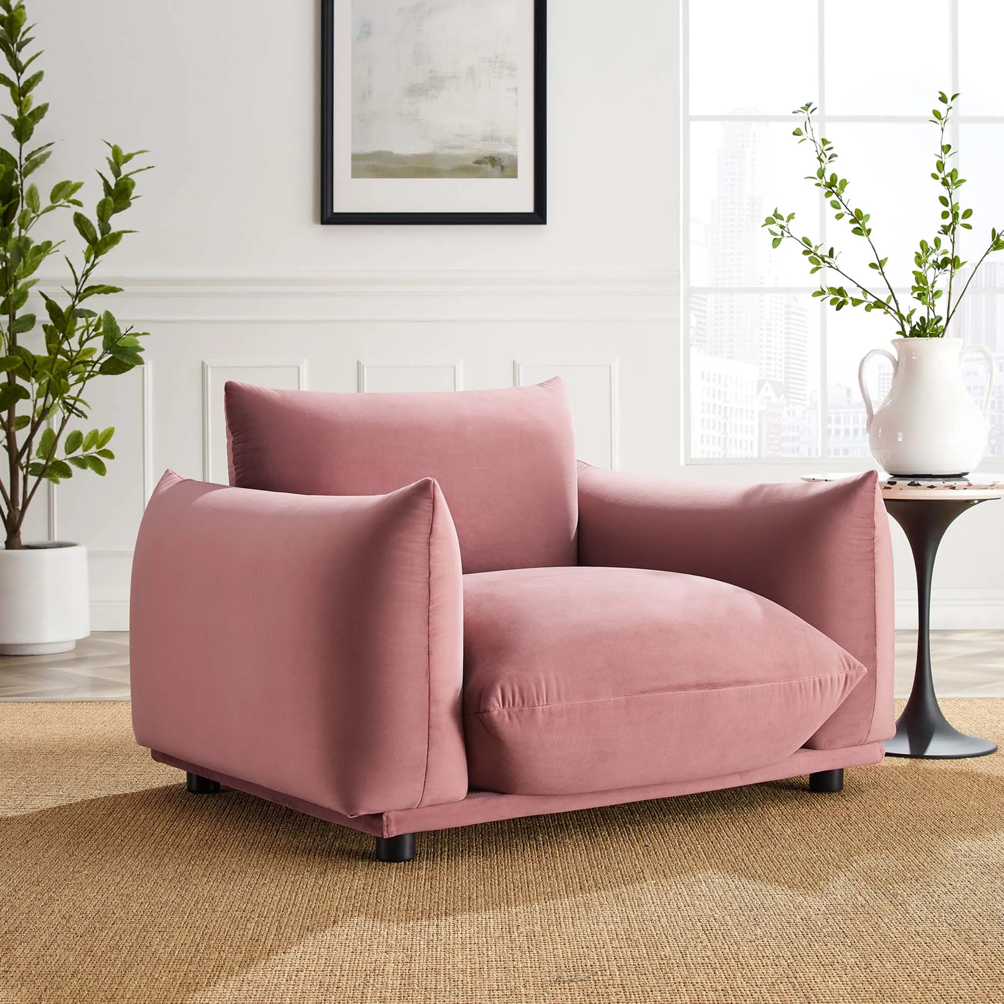 Copious Performance Velvet Armchair by Modway
