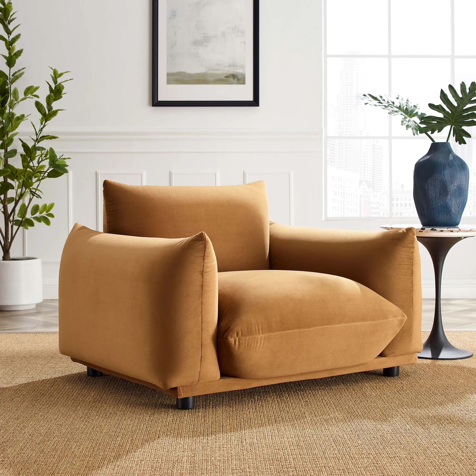 Copious Performance Velvet Armchair by Modway