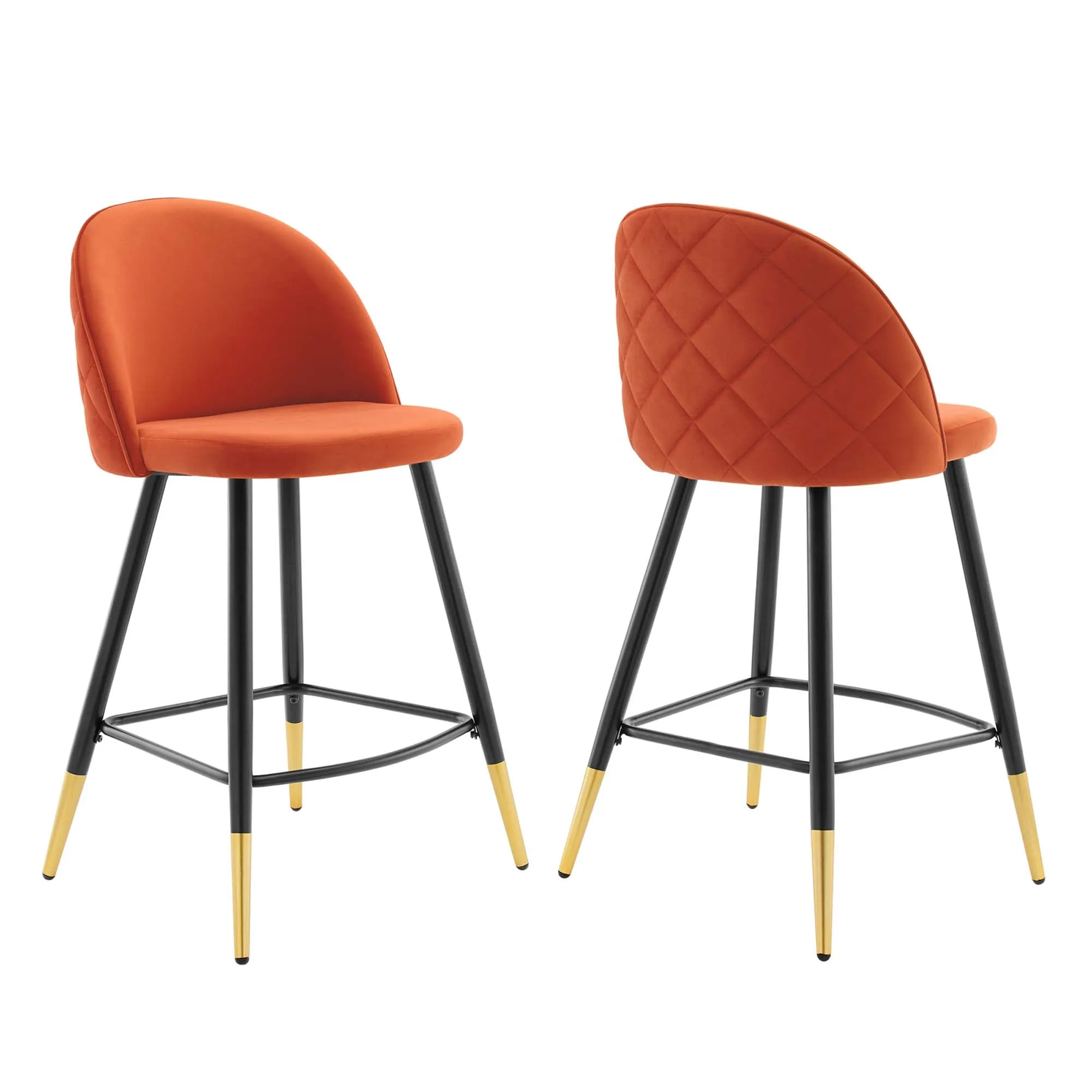 Cordial Performance Velvet Counter Stools Set of 2 by Modway