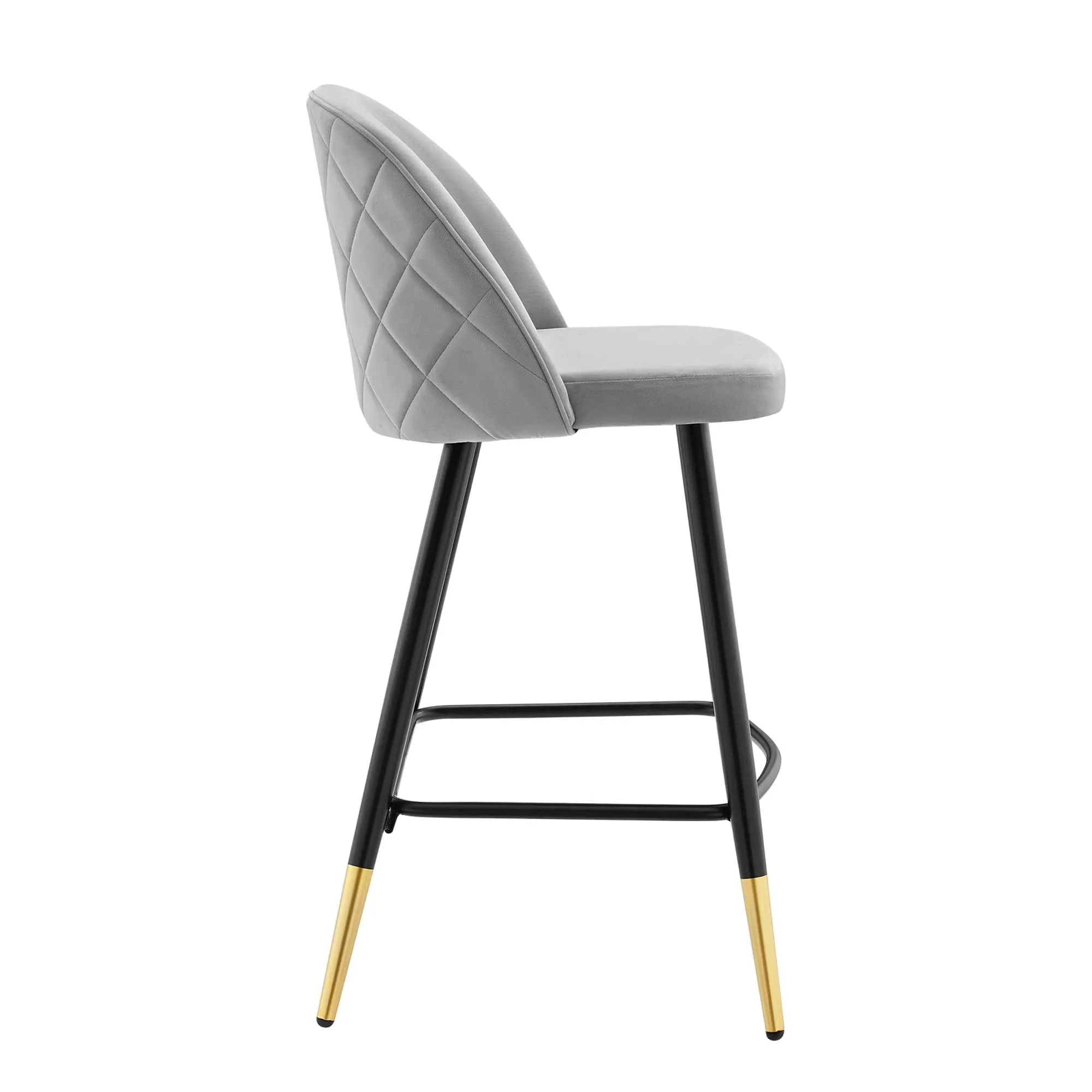 Cordial Performance Velvet Counter Stools Set of 2 by Modway