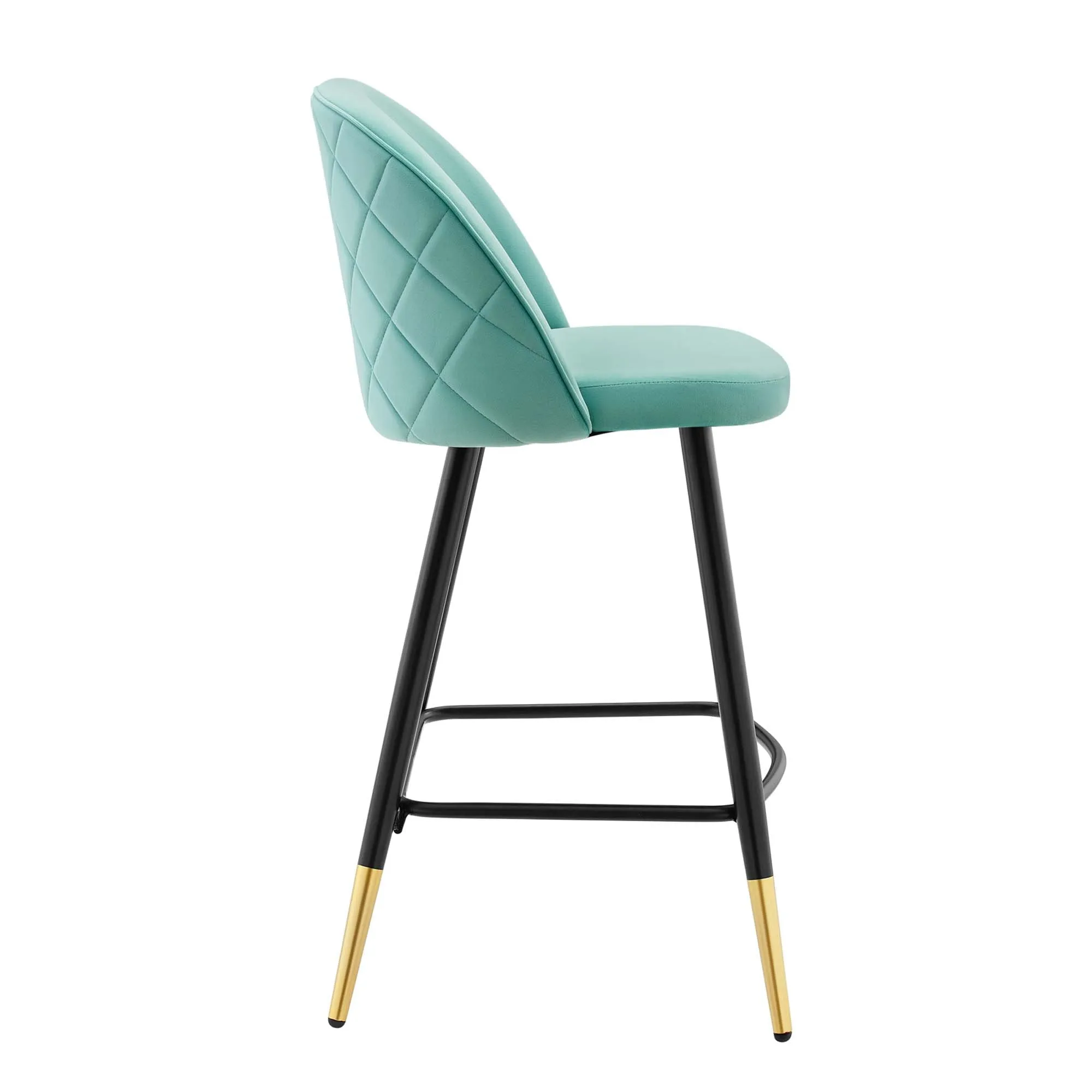 Cordial Performance Velvet Counter Stools Set of 2 by Modway