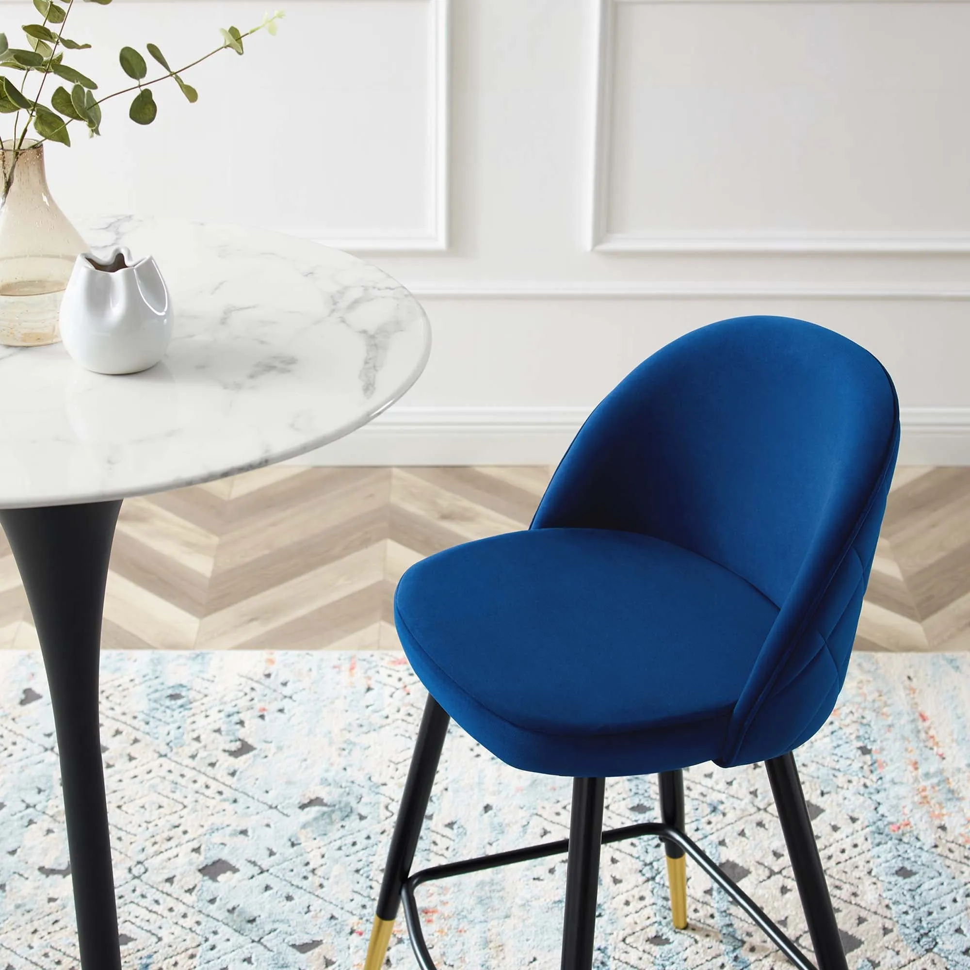 Cordial Performance Velvet Counter Stools Set of 2 by Modway