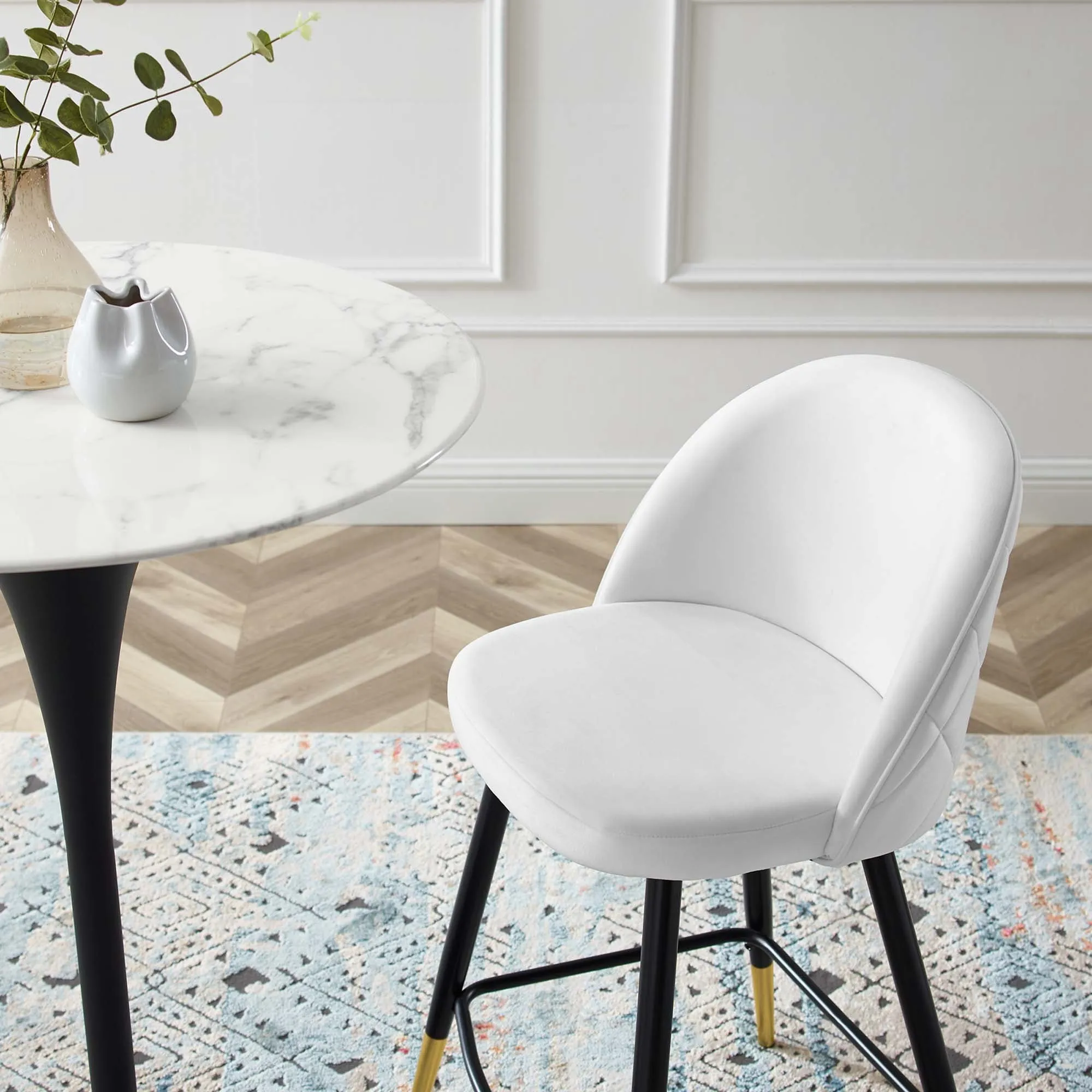 Cordial Performance Velvet Counter Stools Set of 2 by Modway