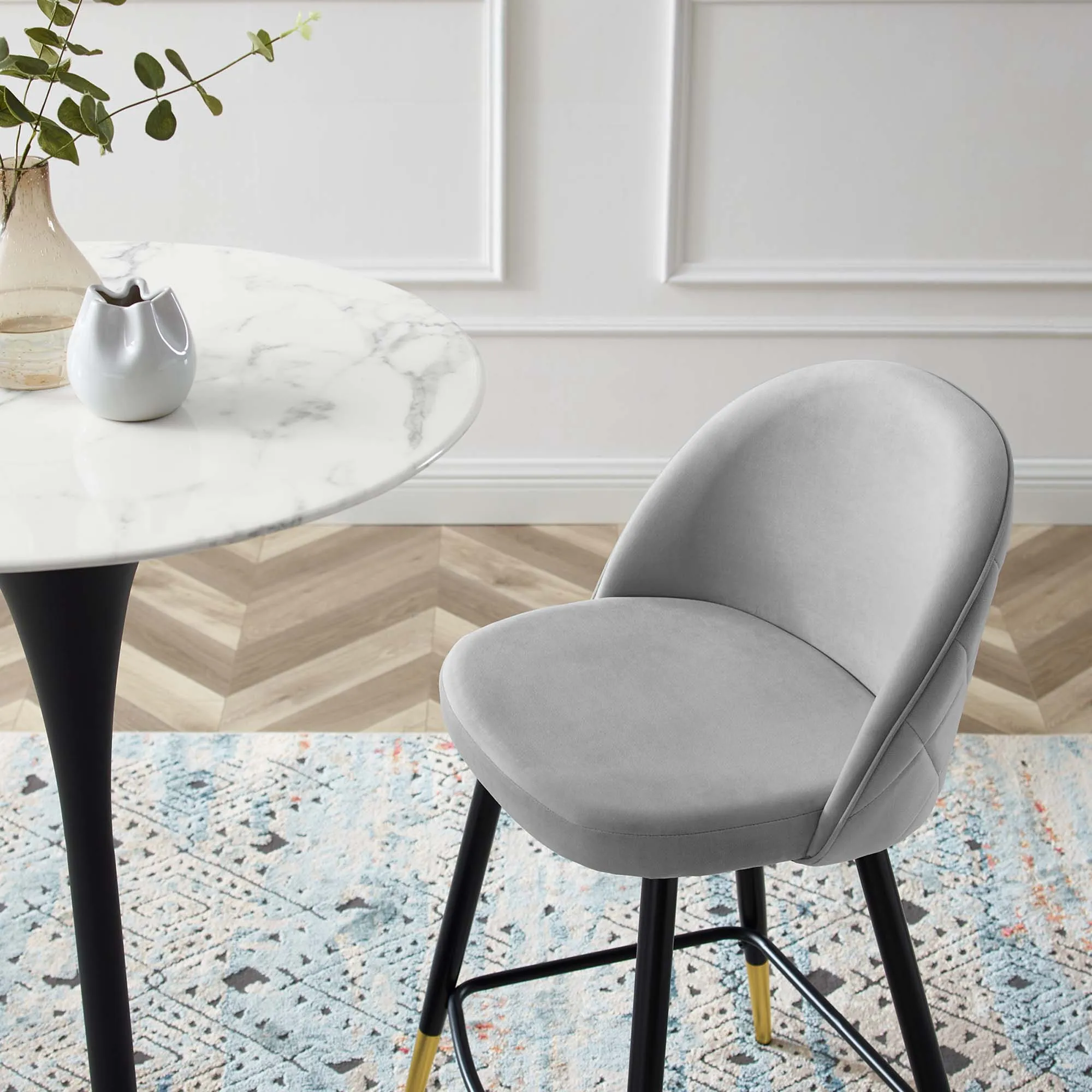Cordial Performance Velvet Counter Stools Set of 2 by Modway