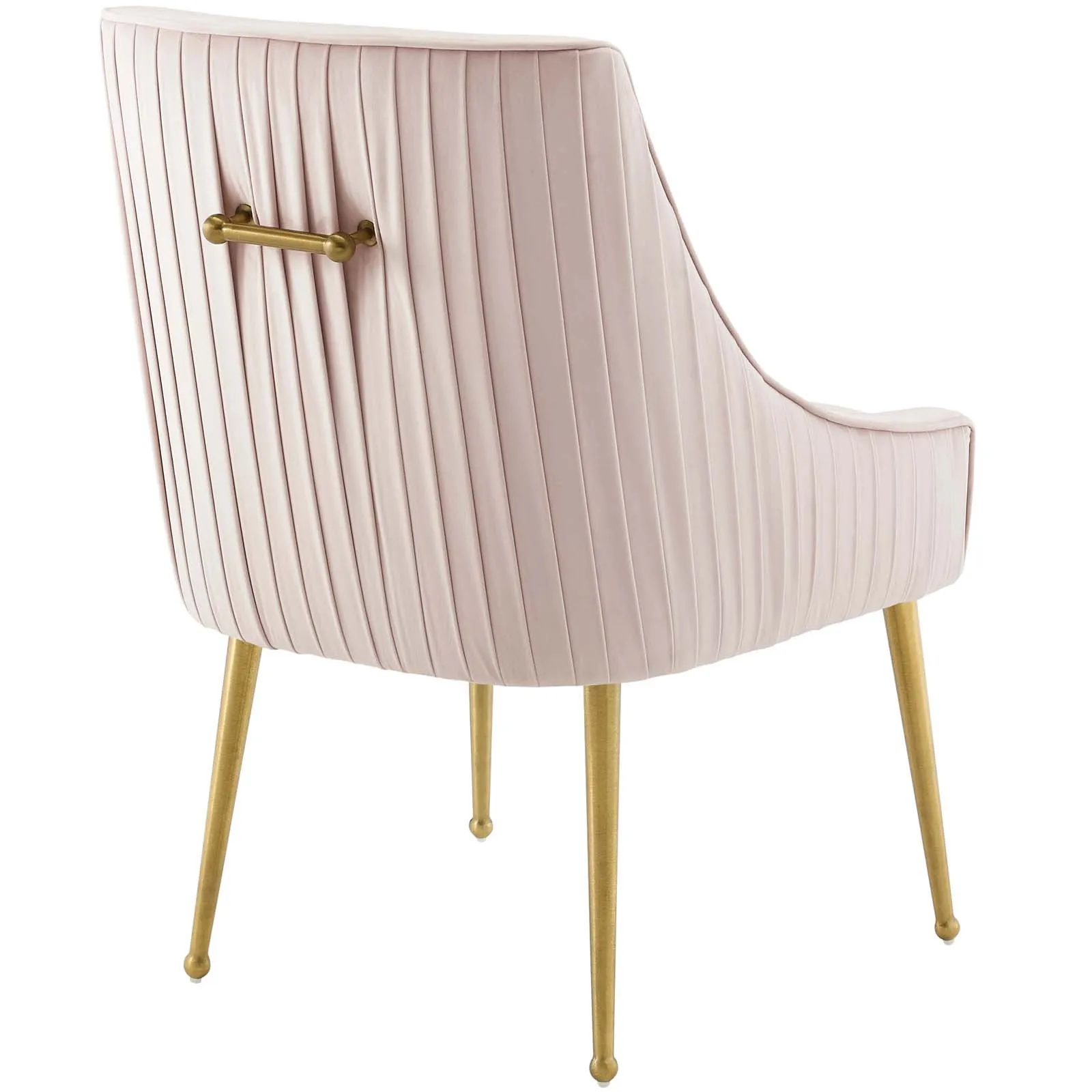 Discern Pleated Back Upholstered Performance Velvet Dining Chair Set of 2 by Modway