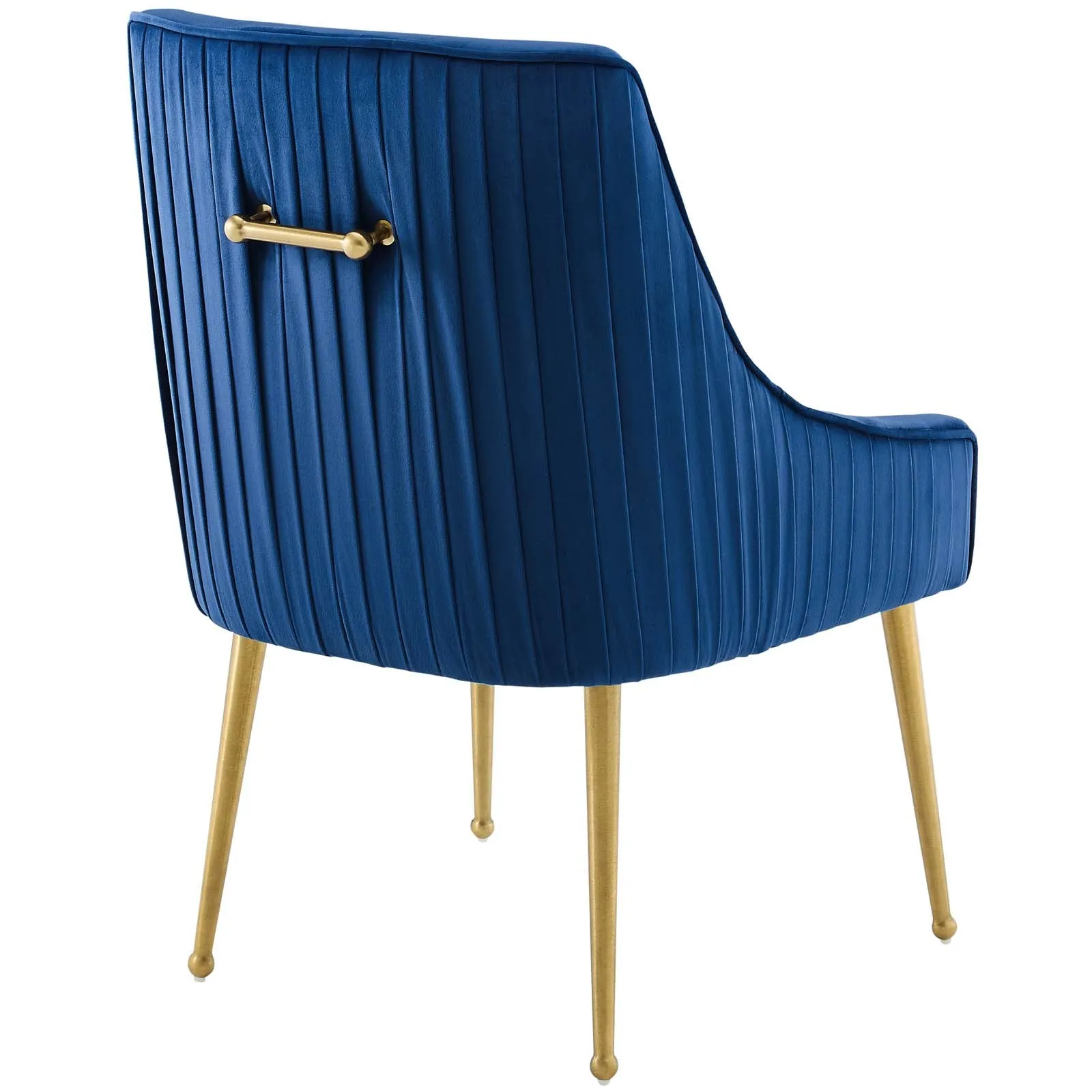 Discern Pleated Back Upholstered Performance Velvet Dining Chair Set of 2 by Modway