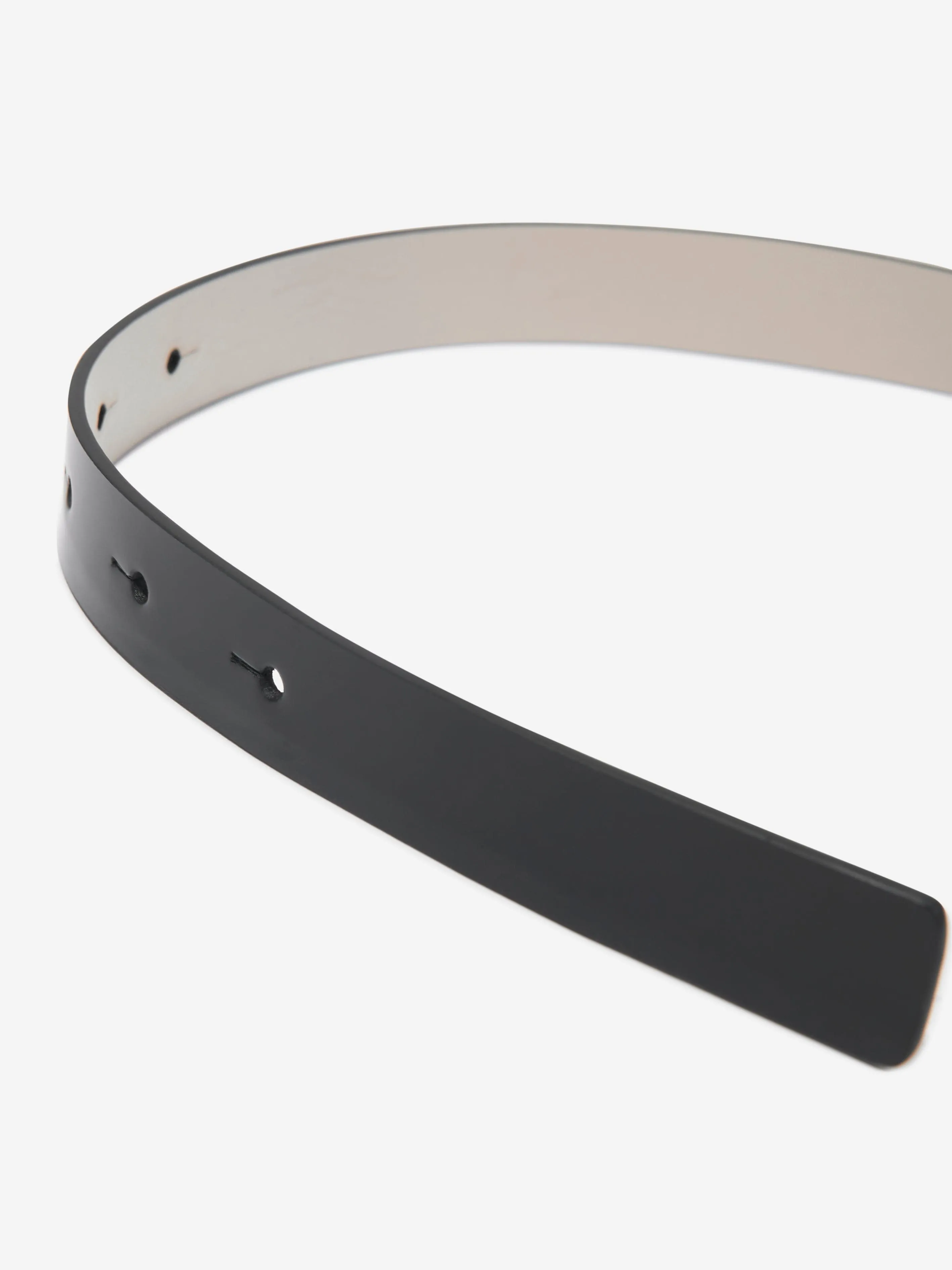 Dolce & Gabbana Boys Leather Branded Belt in Black