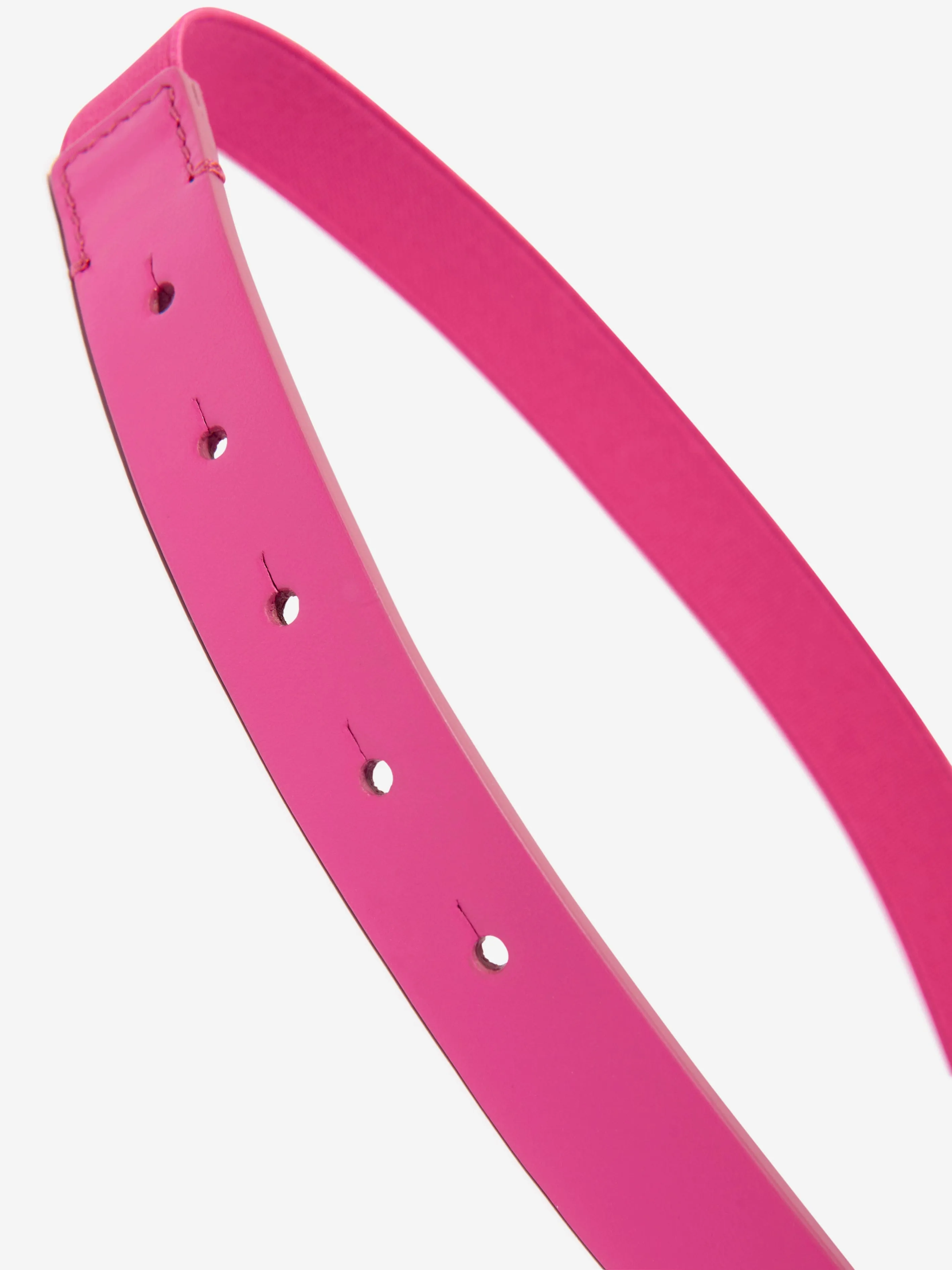 Dolce & Gabbana Girls Leather Branded Belt in Pink