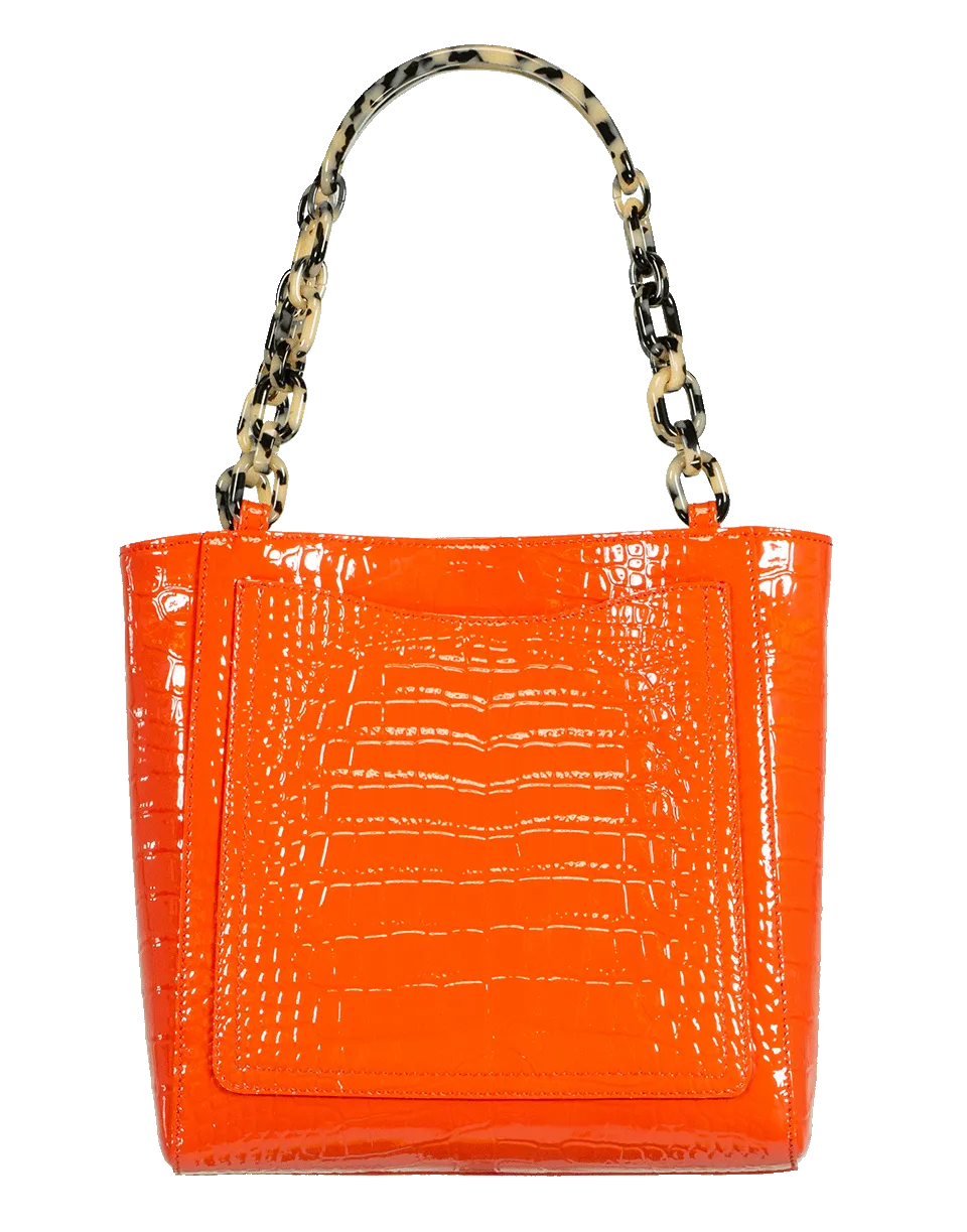 Embossed Crocodile Mini Tote