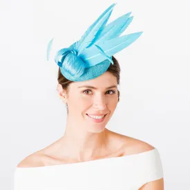 Failsworth Hats Ariel Feather Pillbox Hat - Turquoise