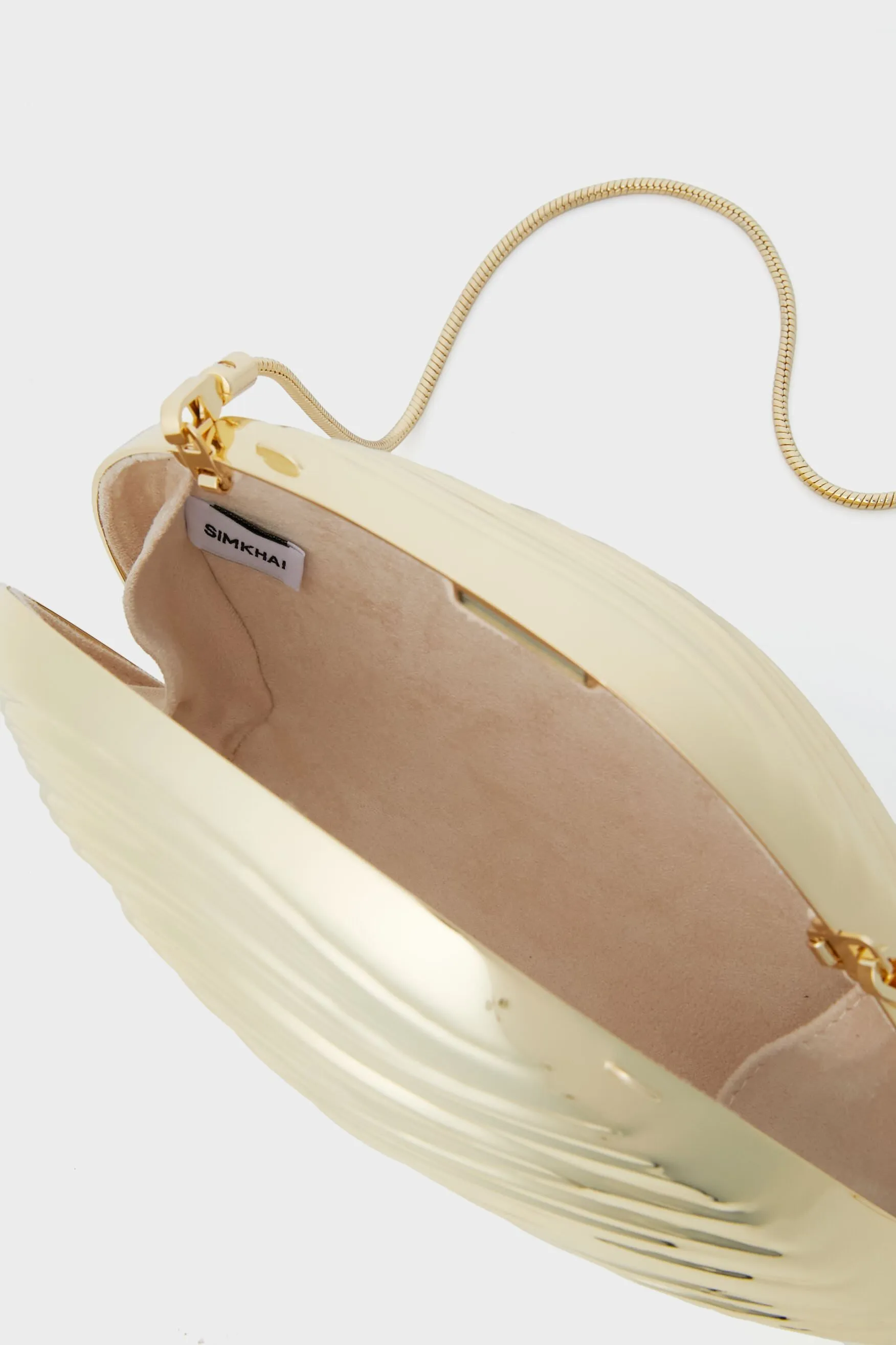 Gold Bridget Metal Shell Clutch