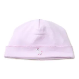 Hand Embroidered Premier Llama Family Pink Hat