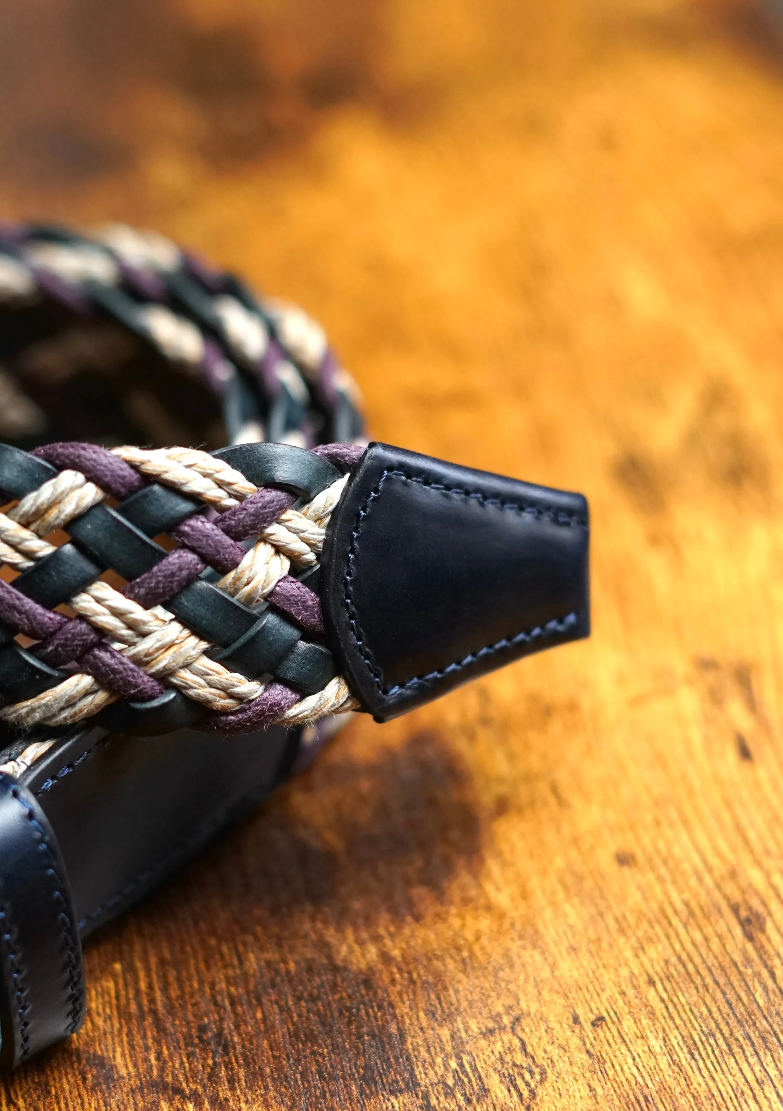 intrecciata Green 100% Leather Belt
