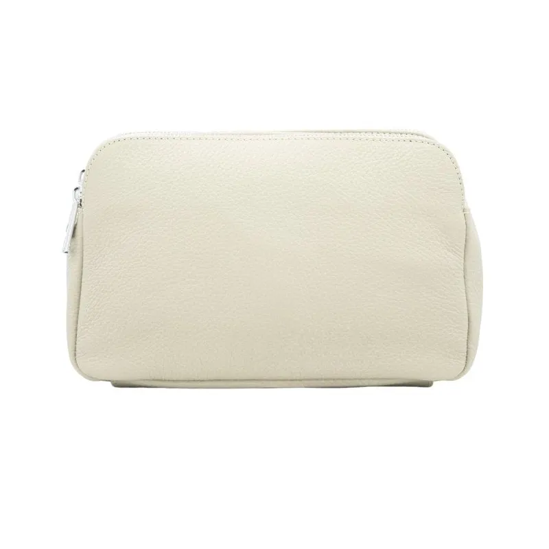 Italian Designer Leather Rectangular Triple Compartment Crossbody Mustard