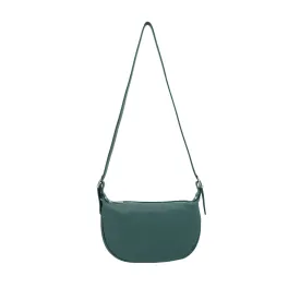 Italian Designer Leather Round Shoulder Bag Teal