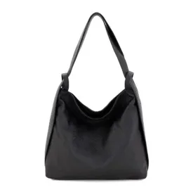 Italian Leather High Quality Large Leather Convertible Backpack -Ultimati  Black