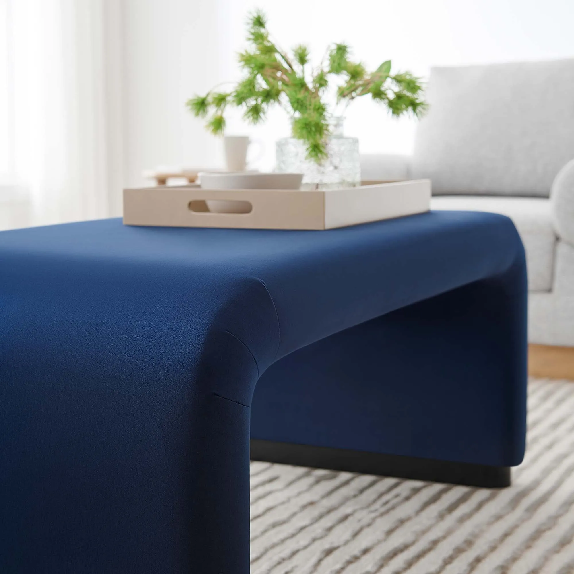 Koda Performance Velvet Waterfall Ottoman by Modway