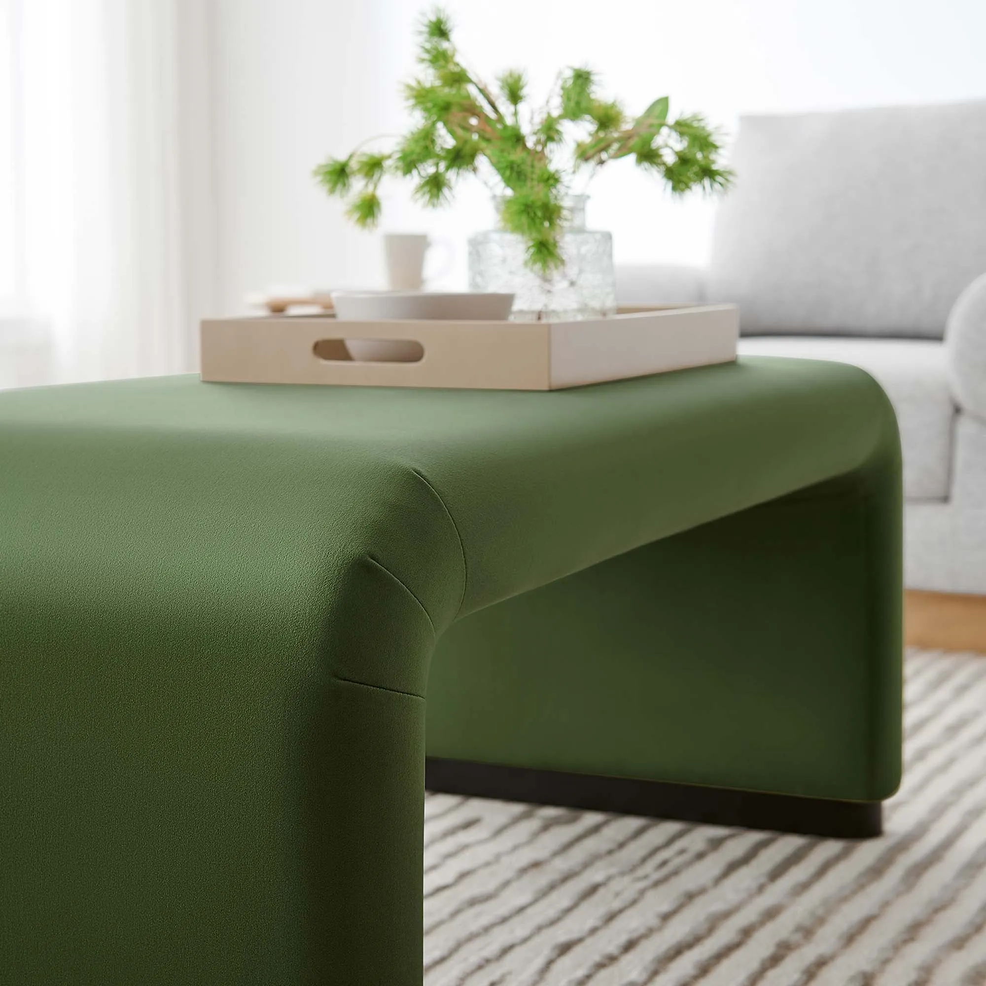 Koda Performance Velvet Waterfall Ottoman by Modway