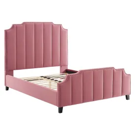 Lucille  Performance Velvet Platform Bed