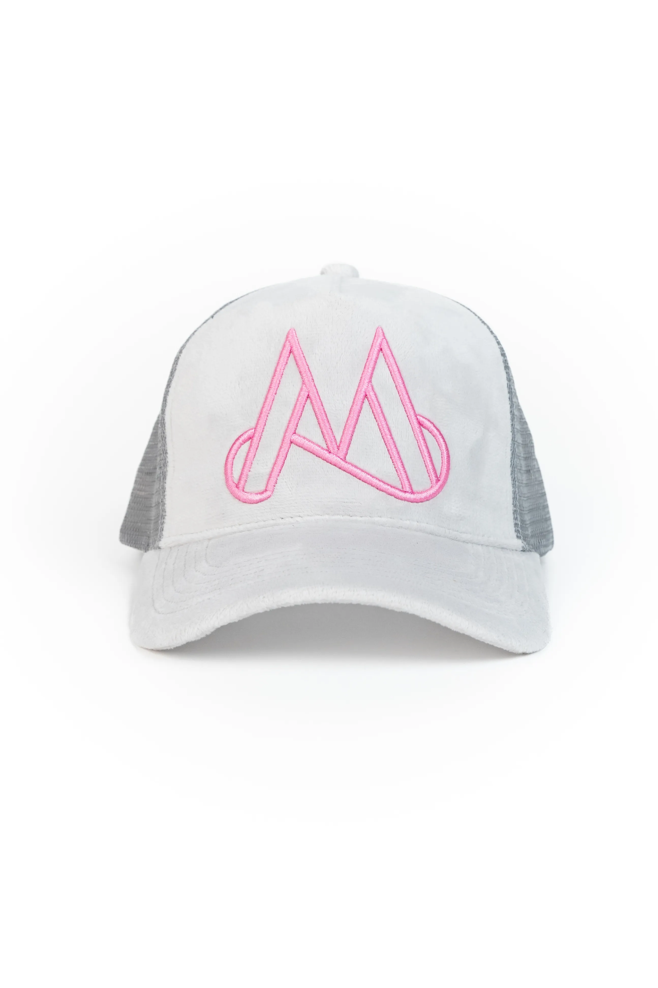 MAGGIORE Unlimited M Logo Grey Cap - Pink Logo