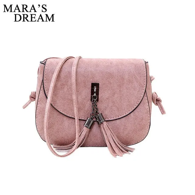 Mara'S Dream 2018 Mini Women Messenger Bags Pu Leather Women Shoulder Bag Tassel Solid Clutches
