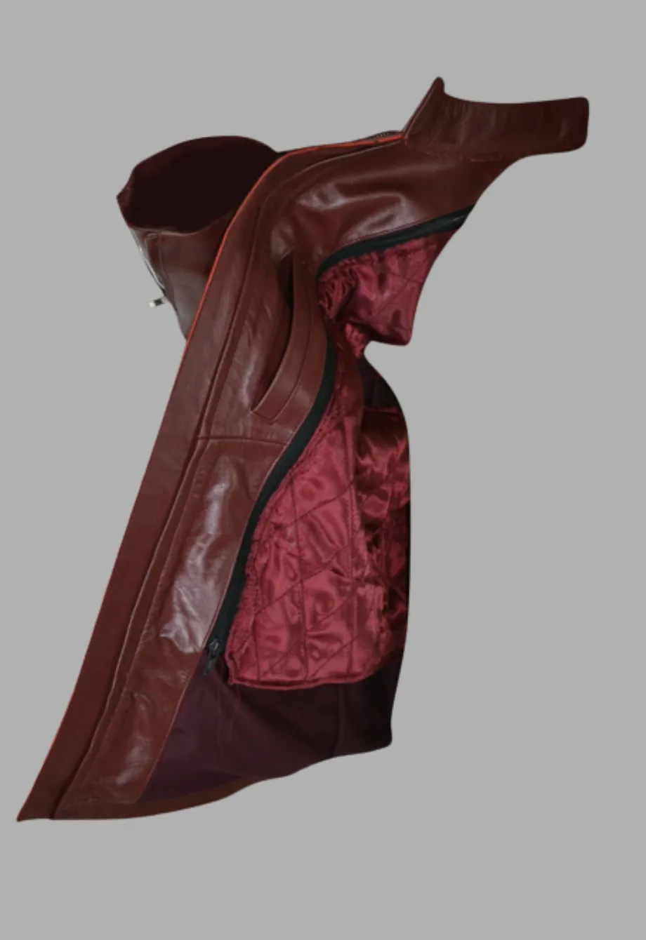 Mens Designer Motorcycle Maroon Racer Leather Jacket