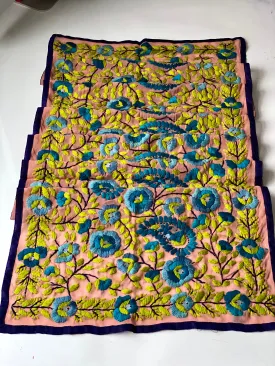 Mocha x Green Mini Georgette Neck Scarf / Wrap