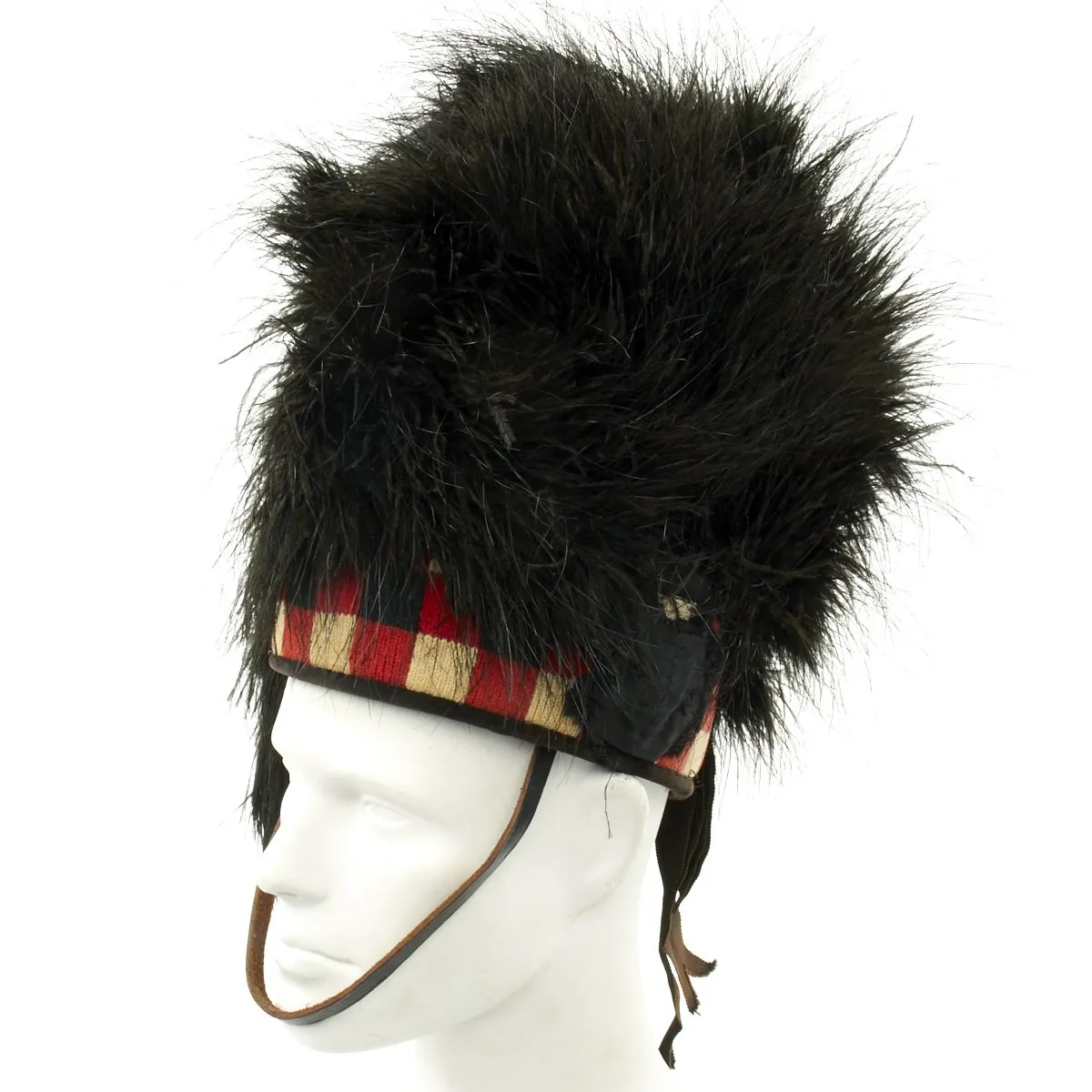 Original British Early 20th Century Scottish Regimental Feather Bonnet - Size 7 3/8
