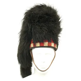 Original British Early 20th Century Scottish Regimental Feather Bonnet - Size 7 3/8