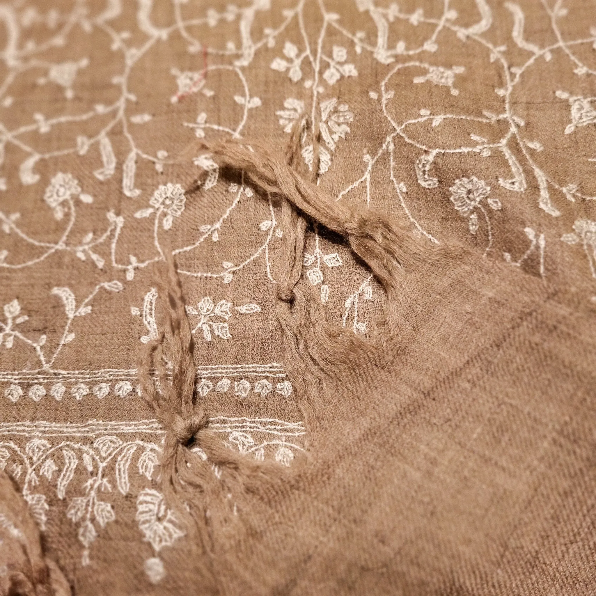 Pashmina Shawl Hand-Embroidered Floral