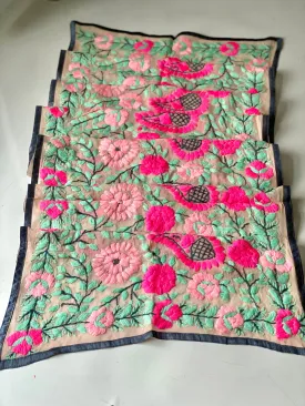 Pink x Aqua Mini Georgette Neck Scarf / Wrap