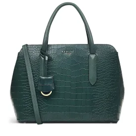Radley Liverpool Street 2.0 Croc Ziptop Bag Green